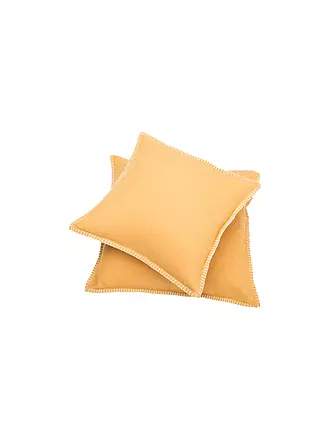 DAVID FUSSENEGGER | Housse de coussin avec point décoratif 50x50cm (Anthracite) (Anthracite) | gelb